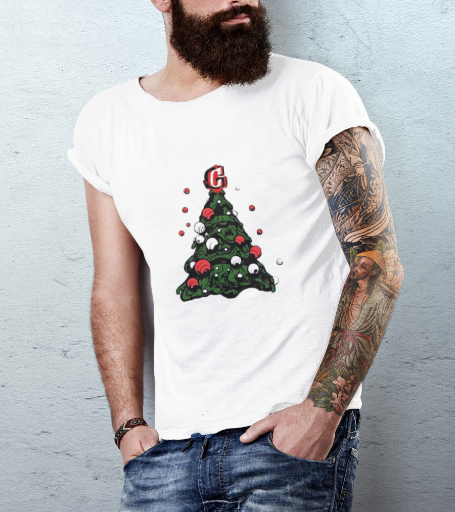 Graffiti Christmas Tree Santa Ornament G Topper T-Shirt