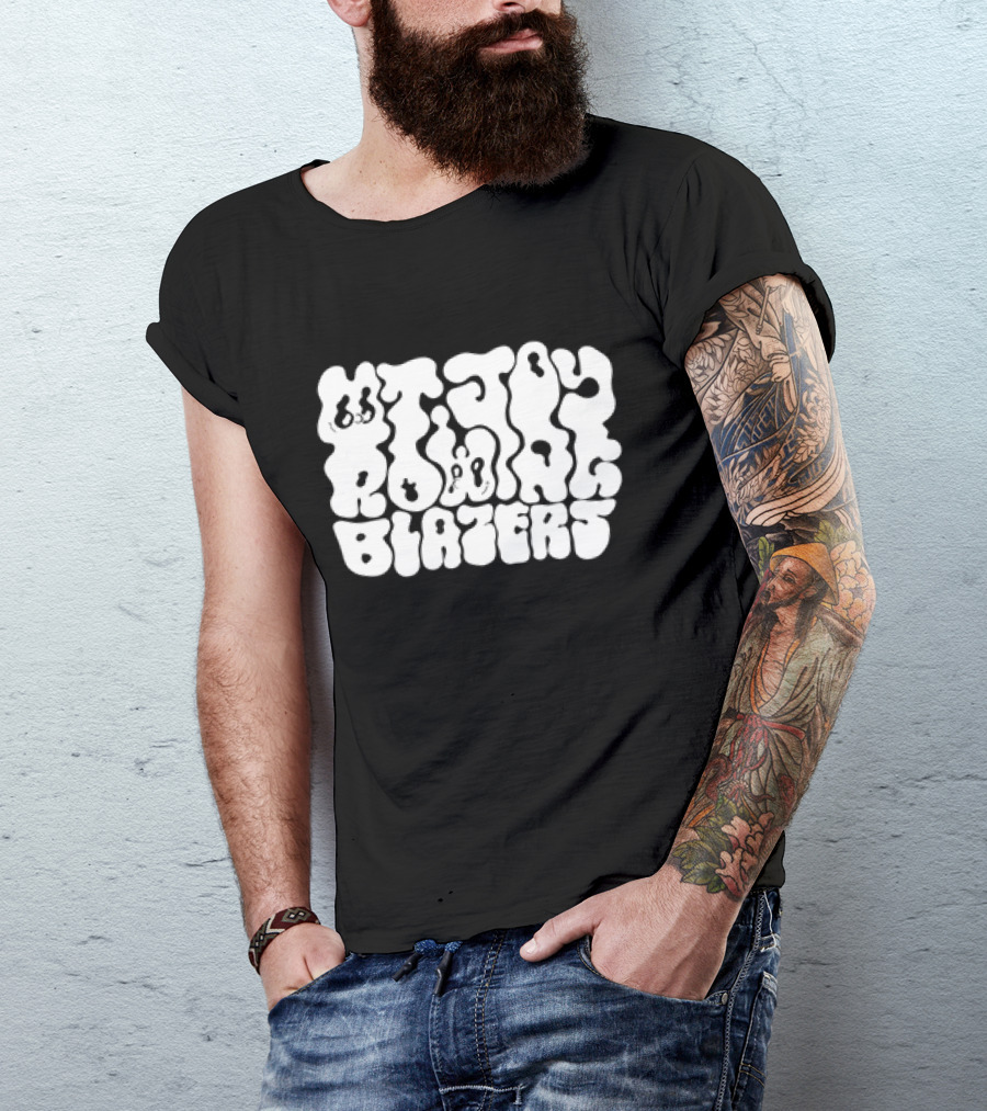 MT Joy Blazers Psychedelic Font T-Shirt