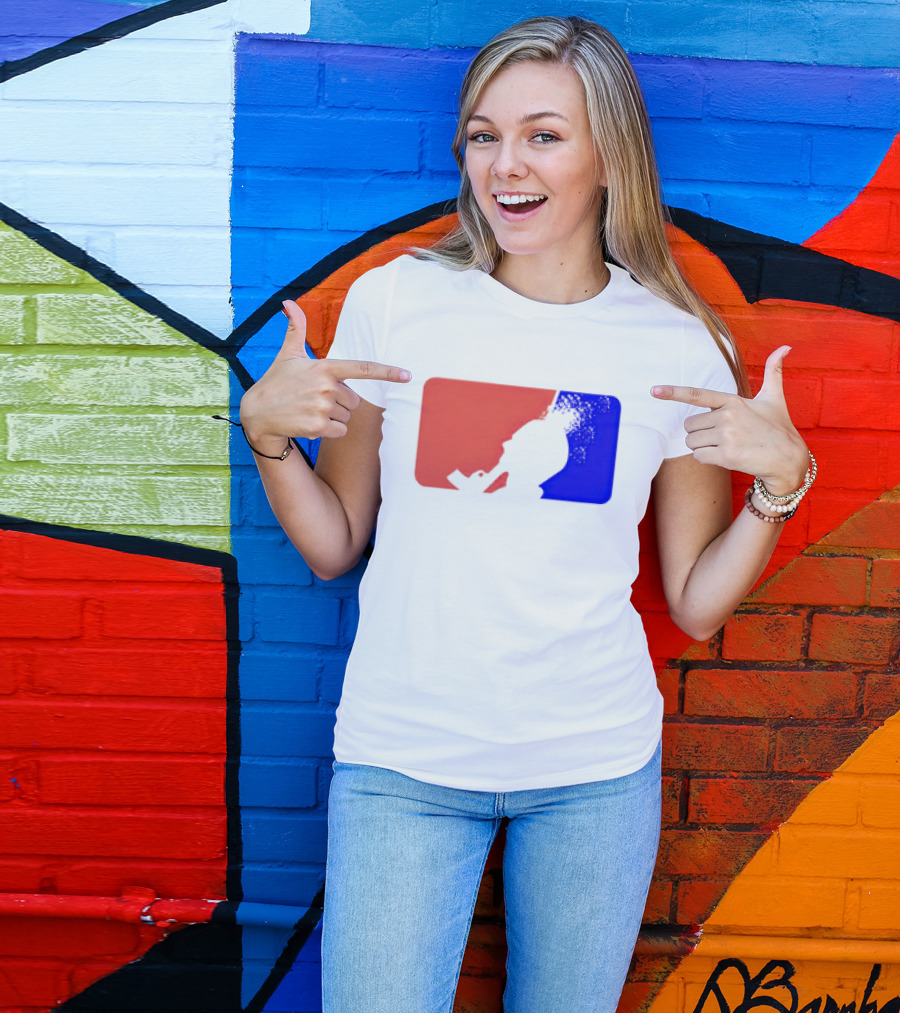 David Major League Shooting Silhouette Red Blue Funny T-Shirt