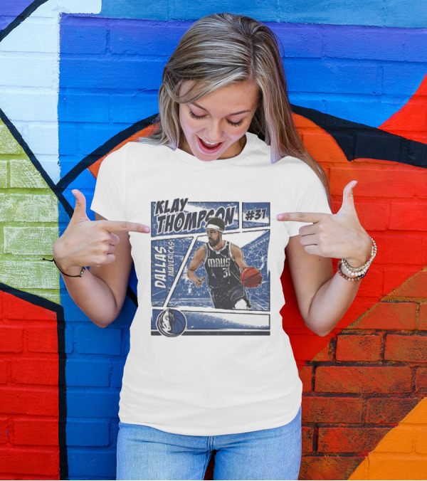 Klay Thompson Dallas Mavericks #31 NBA Basketball Comic Vintage T-Shirt