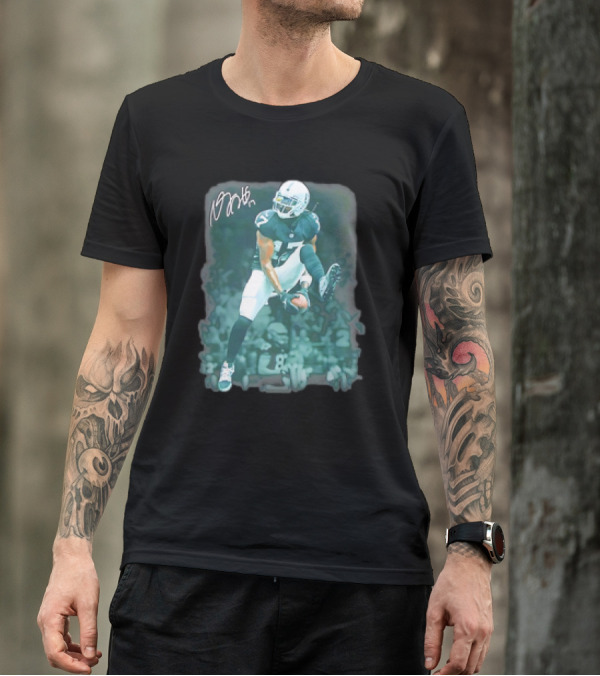 Davante Lavell Adams Leap For Glory Signature 17 Player Action Football T-Shirt
