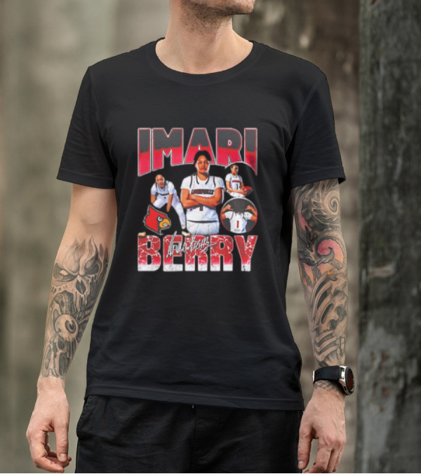 IMARI BERRY Louisville Cardinals Basketball Player Collage T-Shirt