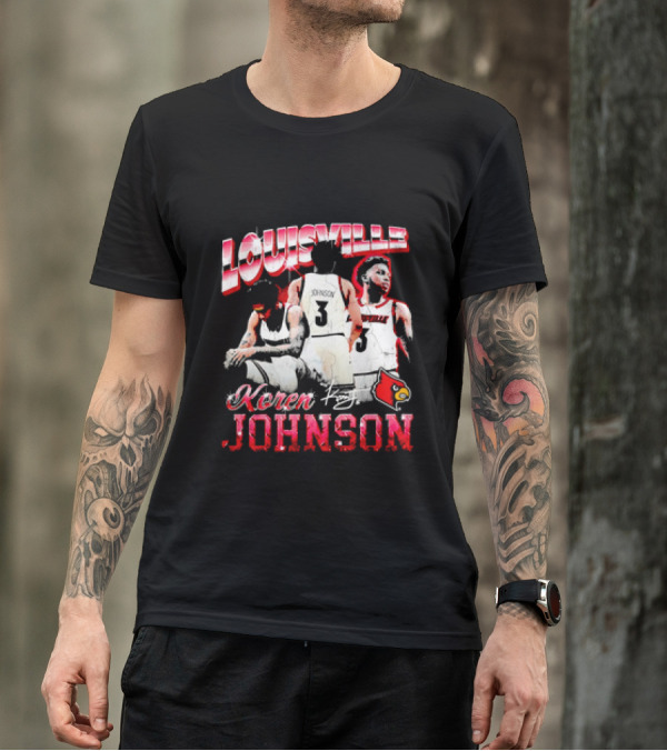 Louisville Cardinals Koren Johnson Basketball T-Shirt