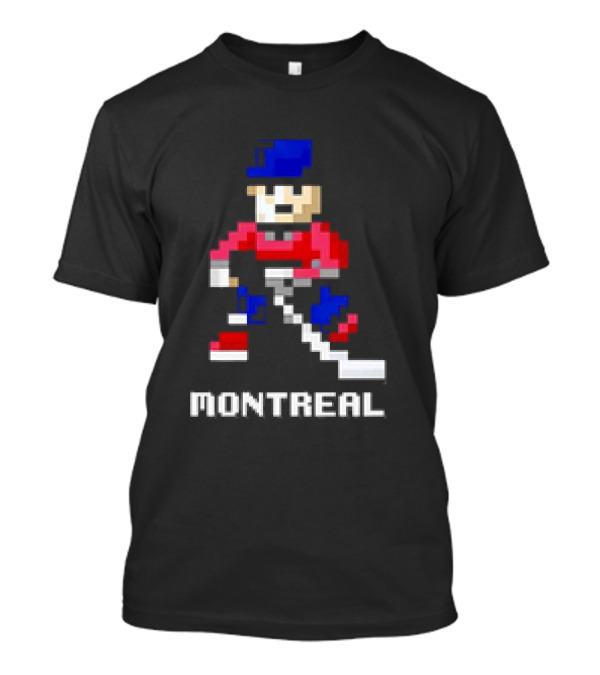 Montreal 8-Bit Hockey Player T-Shirt