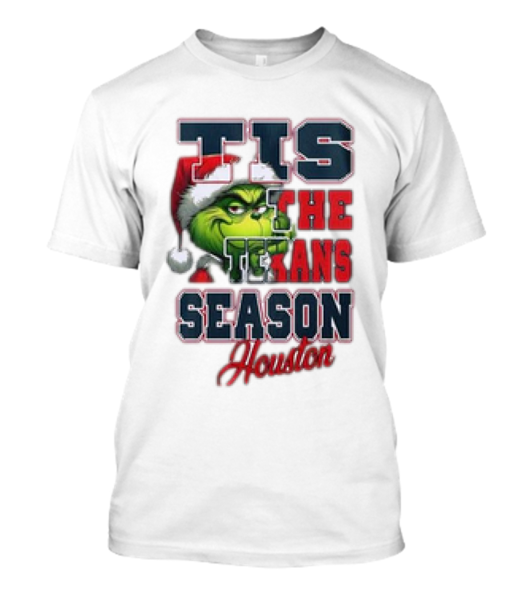 Tis The Texans Season Houston Texans Merry Christmas The Grinch T-Shirt