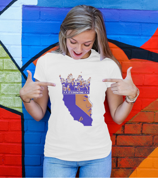 Lebron James It's Showtime Los Angeles Lakers Crown California T-Shirt