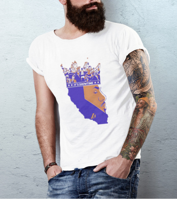 Lebron James It's Showtime Los Angeles Lakers Crown California T-Shirt