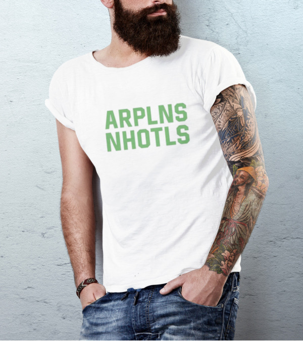 ARPLNS NHOTLS Bold Green Text T-Shirt