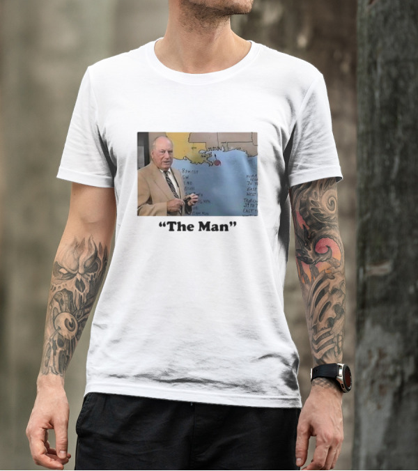 The Man Nash Roberts Weather Map Presentation T-Shirt