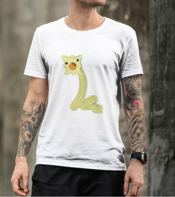 The Worm Classic Cartoon Character With Yellow Star-Shaped Head And Orange Circle Mouth T-Shirt