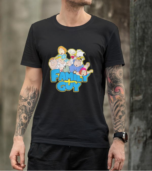 Family Guy Classic Cartoon Characters Fight Scene Vintage T-Shirt