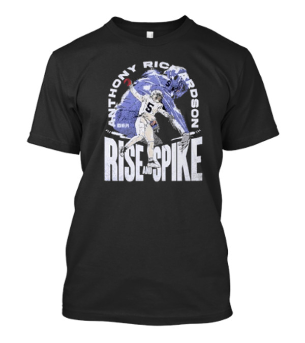 Anthony Richardson Indianapolis Colts Rise And Spike Football Action T-Shirt