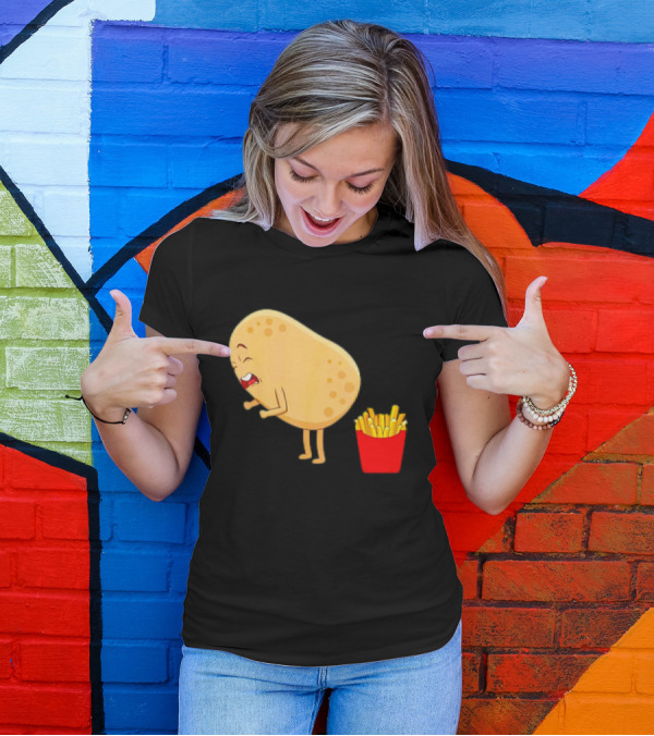 Potato Poops Fries Funny Cartoon T-Shirt