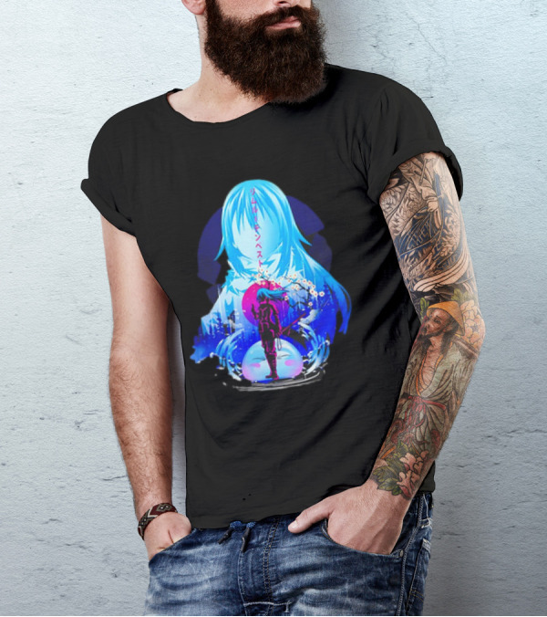 That Time I Got Reincarnated As A Slime Manga Character Silhouette Fantasy Scene T-Shirt