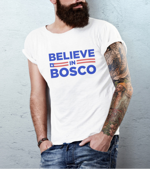 BELIEVE IN BOSCO Star Stripes American Motif T-Shirt