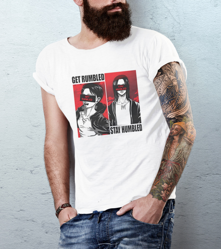 Get Rumbled Stay Humbled Attack On Titan Manga Characters T-Shirt