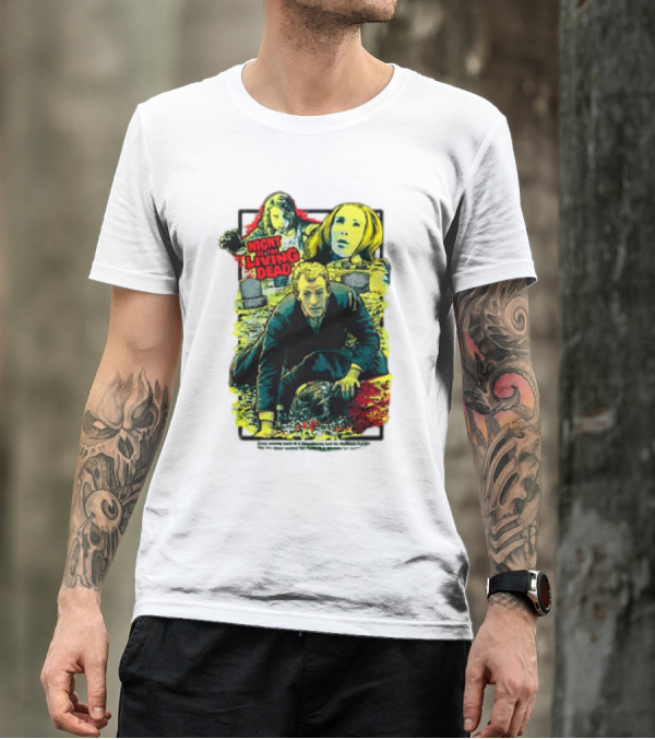 Night Of The Living Dead Classic Horror Scene With Surrounded By Death Faces T-Shirt