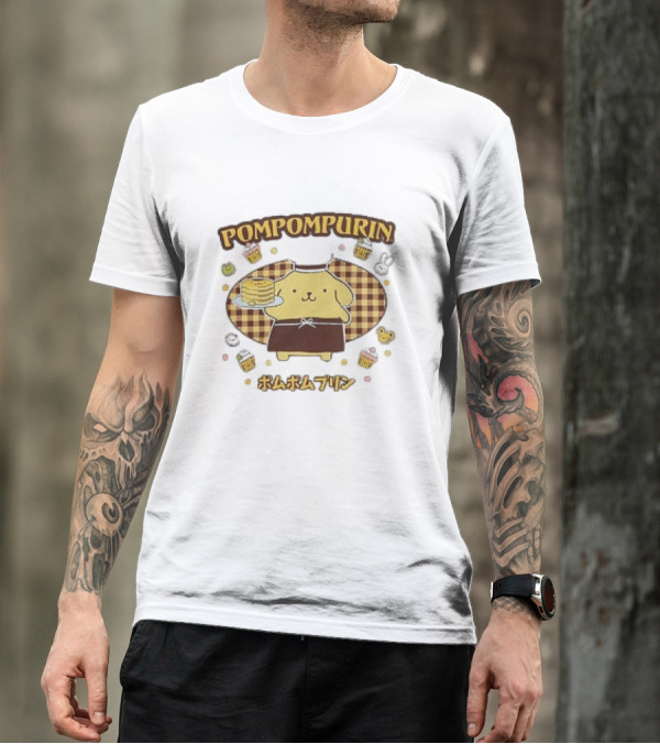 Pompompurin Sweet Pancake Delight With Cute Desserts T-Shirt