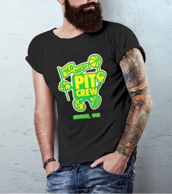 Sco Ducks Pit Crew Eugene Ore Oregon Ducks Basketball T-Shirt
