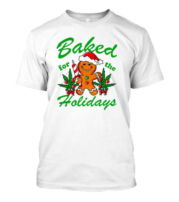 Baked For The Holidays Gingerbread Christmas Santa Hat T-Shirt