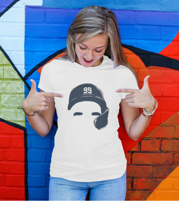 Aaron Judge New York Yankees Number 99 Blank Face Baseball Cap T-Shirt