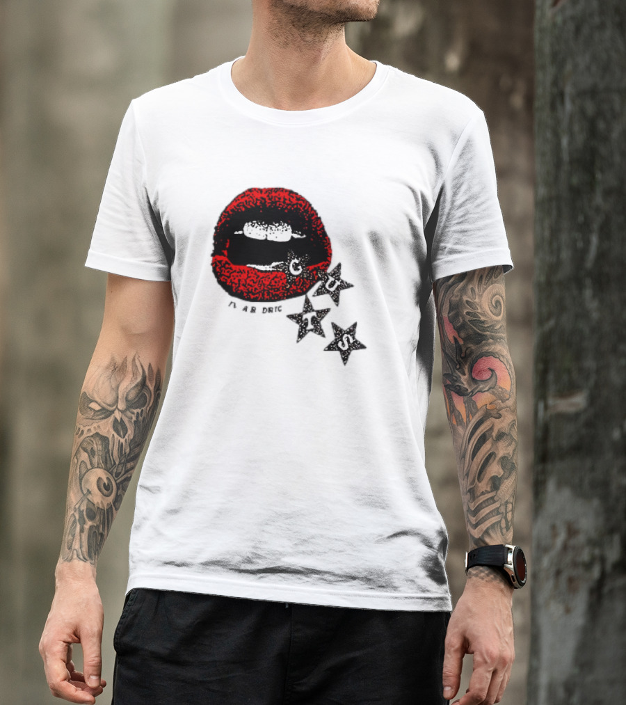 Olivia Rodrigo Guts Red Lips With Stars T-Shirt