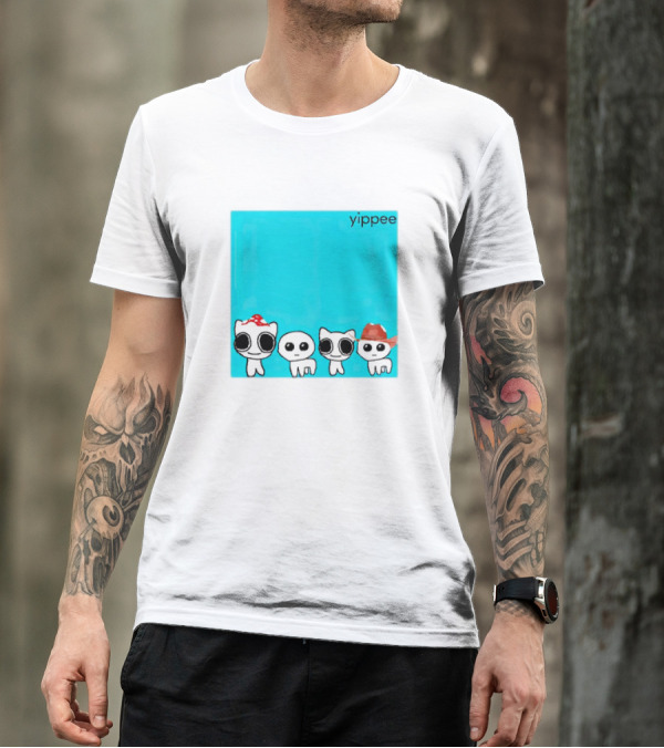 Yippee X Weezer Cringey Characters With Hats T-Shirt