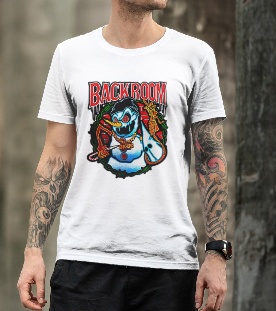 Backroom OKHC Hardcore Snowman Holiday T-Shirt