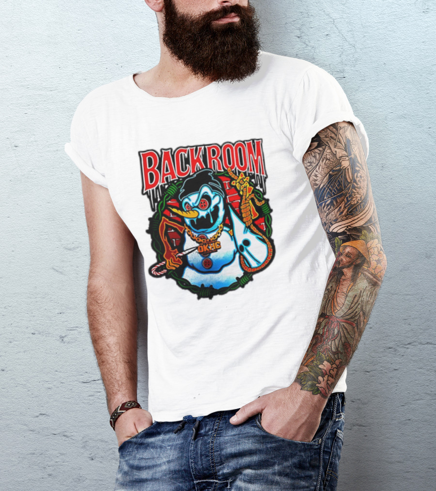 Backroom OKHC Hardcore Snowman Holiday T-Shirt