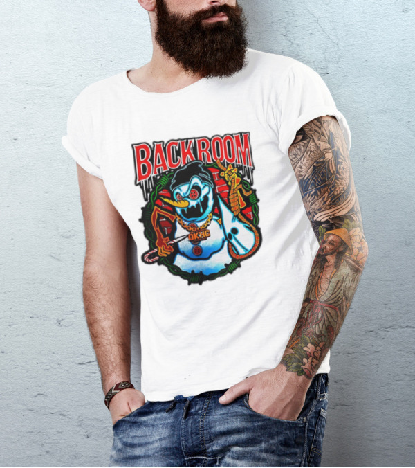 Backroom OKHC Hardcore Snowman Holiday T-Shirt