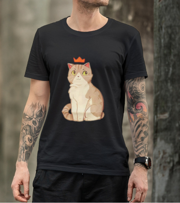 Good Times Cat With Orange Crown T-Shirt
