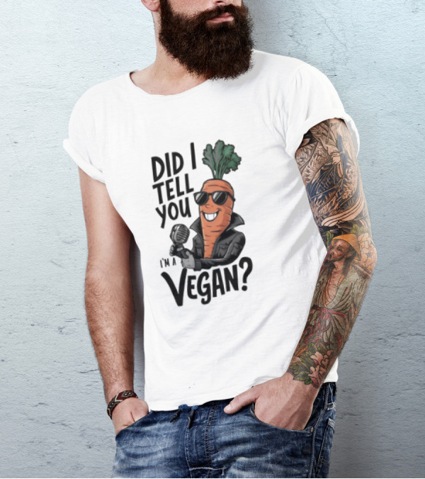 Did I Tell You I’m A Vegan Carrot With Microphone And Sunglasses T-Shirt