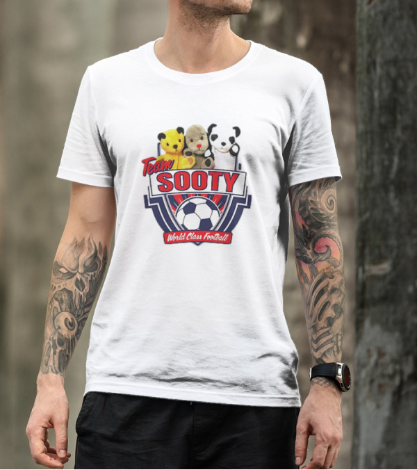 Team Sooty World Class Football Soccer Badge Trio T-Shirt