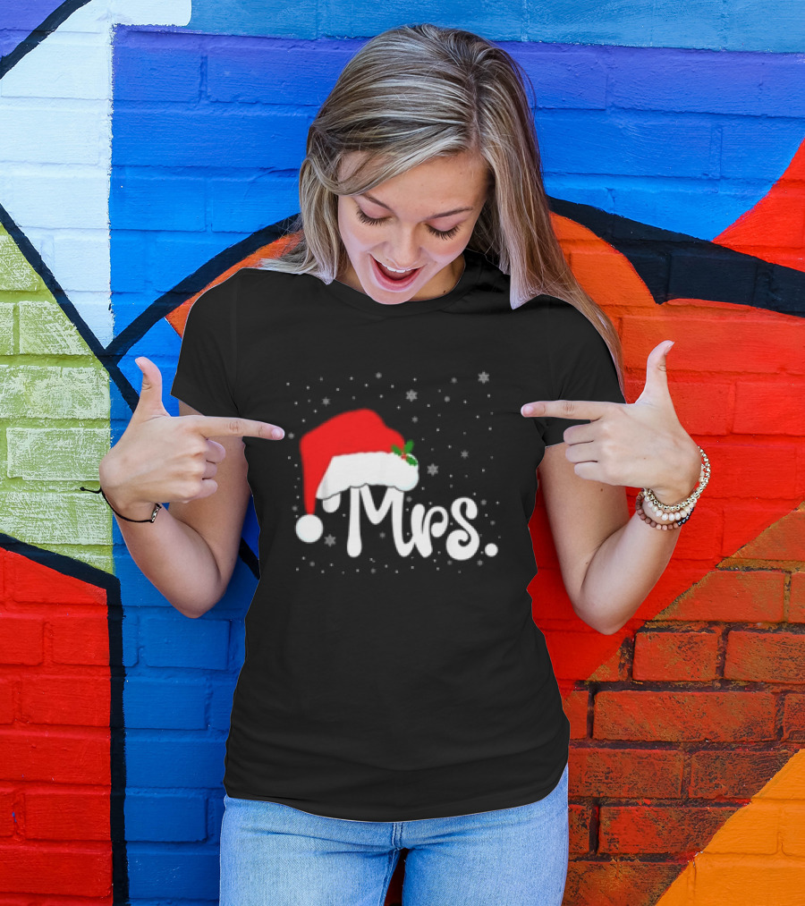 Mrs Santa Claus Christmas Matching Couples T-Shirt