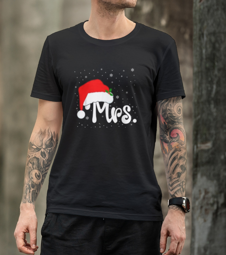 Mrs Santa Claus Christmas Matching Couples T-Shirt