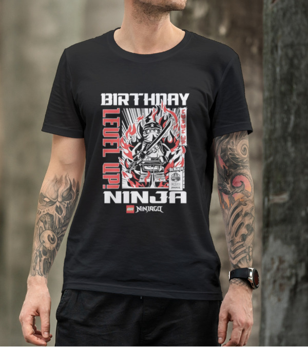 Birthday Level Up Ninja LEGO Ninjago Fire T-Shirt