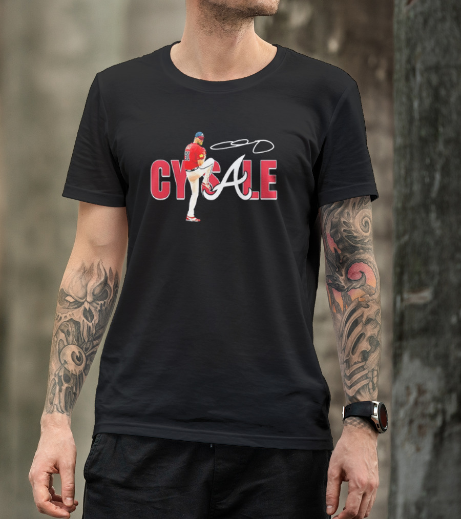 Cy Young Cy Sale Atlanta Braves Signature Baseball Pitcher T-Shirt