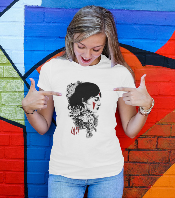 Princess Mononoke San Chrysanthemum Japanese Kanji T-Shirt