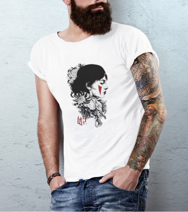 Princess Mononoke San Chrysanthemum Japanese Kanji T-Shirt