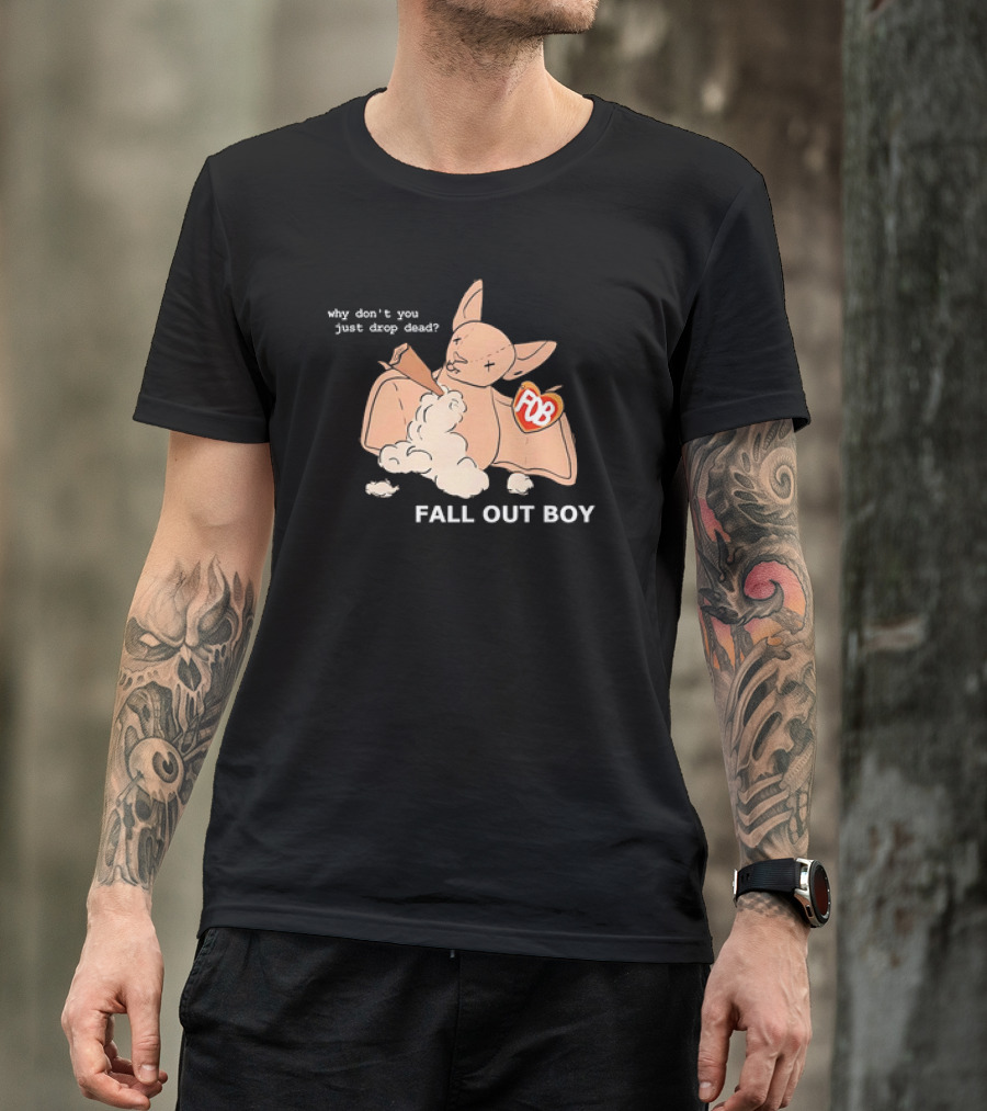 Why Don’t You Just Drop Dead Bat Fall Out Boy POB Heart T-Shirt