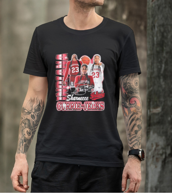 Sharnecce Currie-Jelks Indiana Hoosiers Basketball 23 Red Jersey 90s T-Shirt