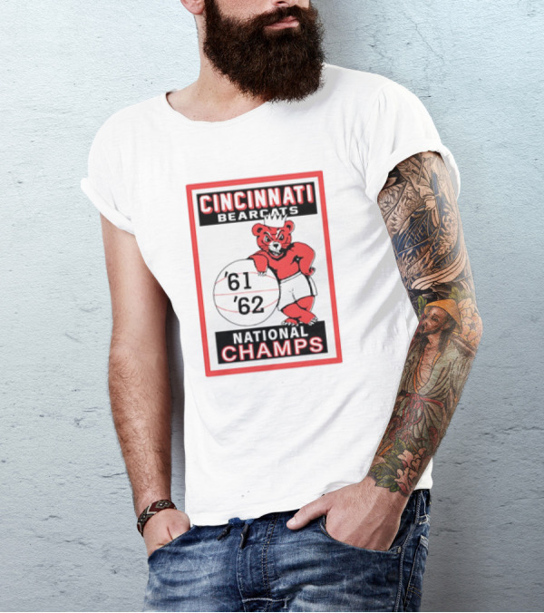 Cincinnati Bearcats 1961 1962 Basketball National Champs Retro T-Shirt