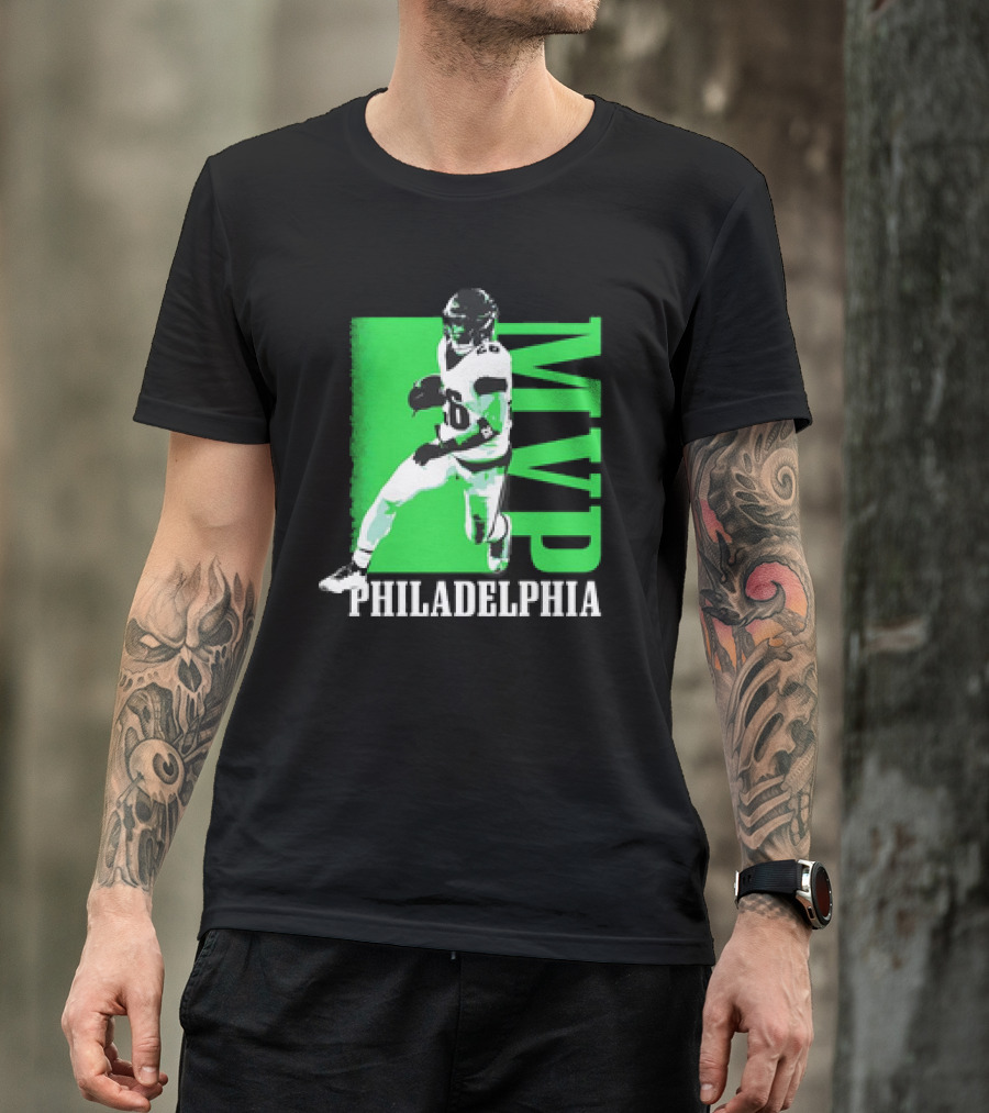 Philadelphia MVP Football Player Green Highlight T-Shirt