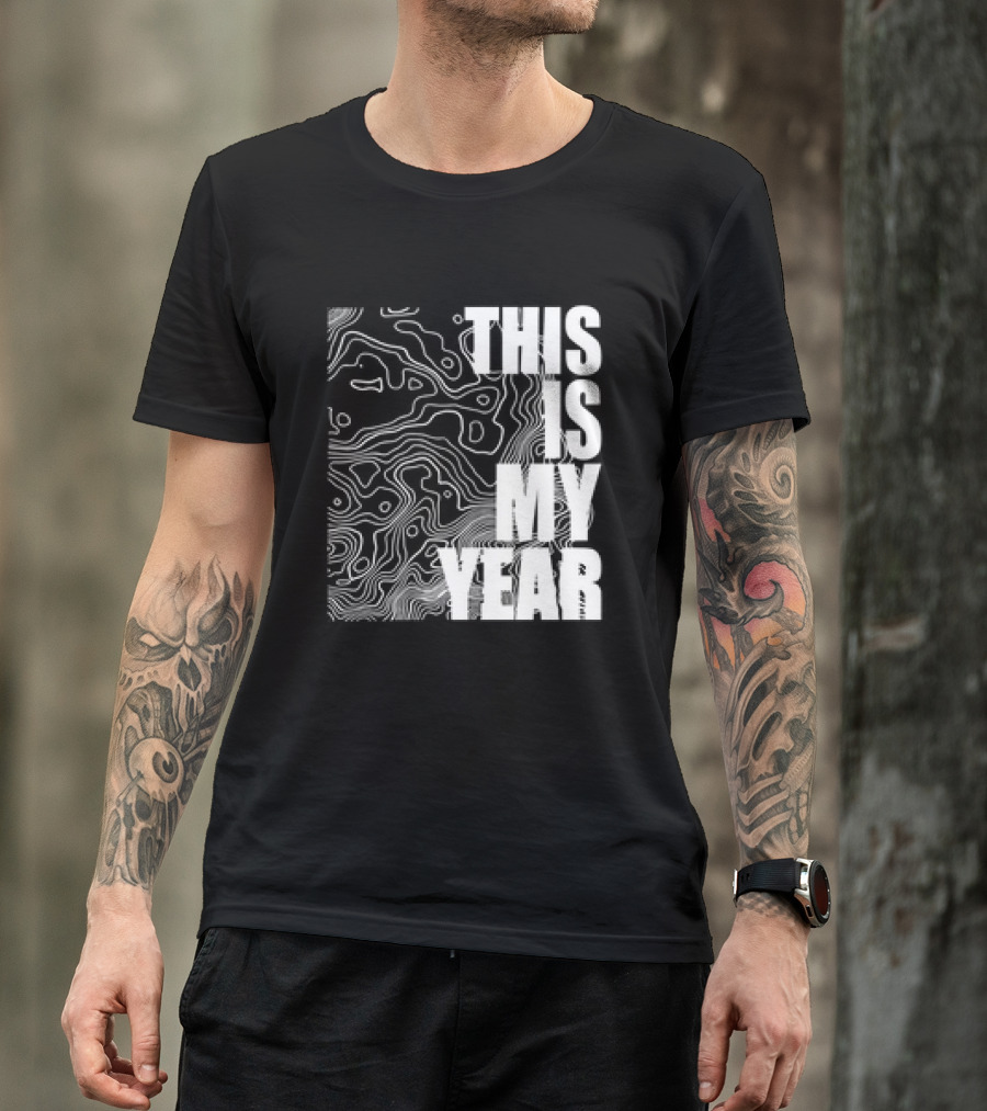 This Is My Year Ling And Lamb Collection With Topographic T-Shirt