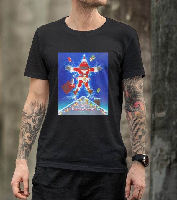 WKU Athletics Christmas Vacation Funny Santa Character On Rooftop With Presents T-Shirt