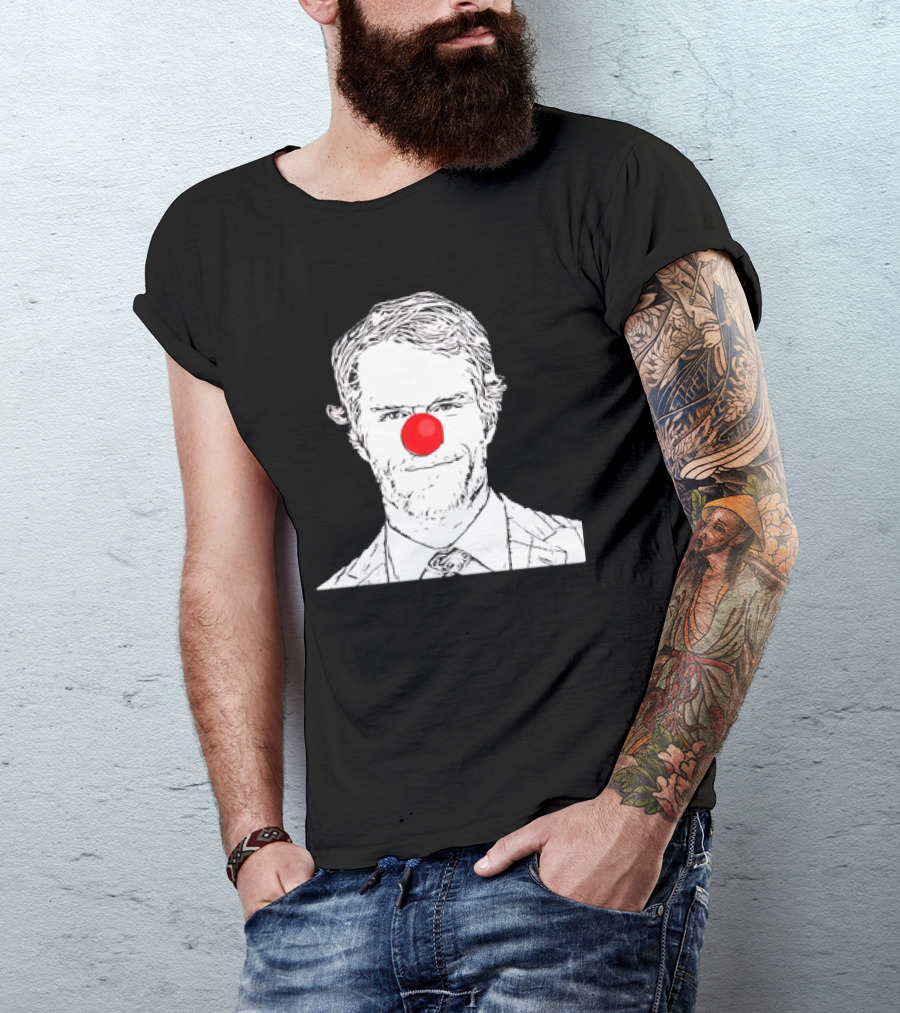 Greg Olsen American Football Clown Red Nose Sketch T-Shirt