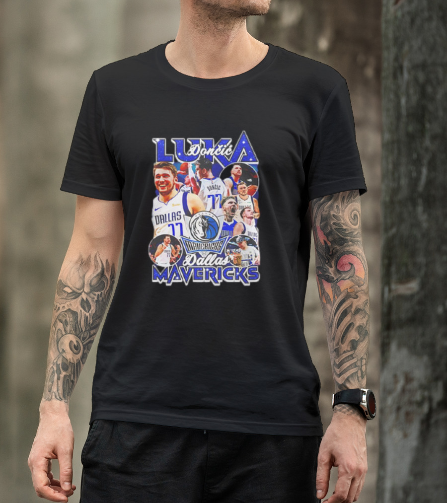 Luka Doncic Dallas Mavericks NBA Basketball Nostalgic 90s Retro Vibes T-Shirt