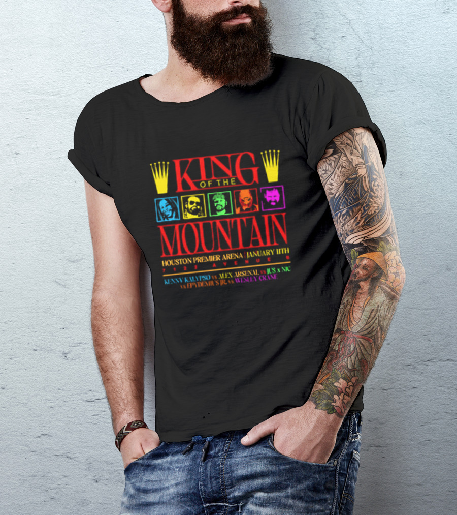WrestleRave King Of The Mountain Houston Premier Arena January 11th T-Shirt