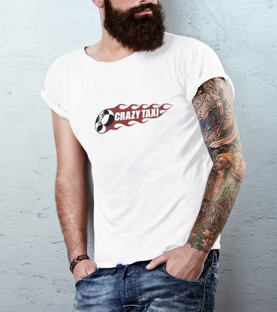 Crazy Taxi Logo Flame T-Shirt