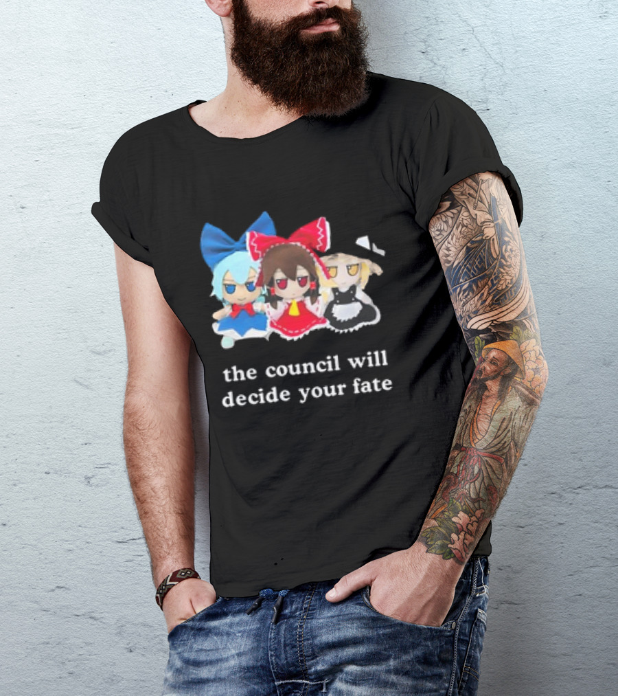 The Council Will Decide Your Fate Touhou Cirno Marisa Reimu Dolls T-Shirt